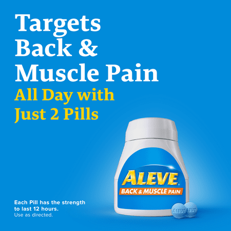 Aleve Back & Muscle Pain Reliever/Fever Reducer Naproxen Sodium Tablets, 220 mg, 24 Ct
