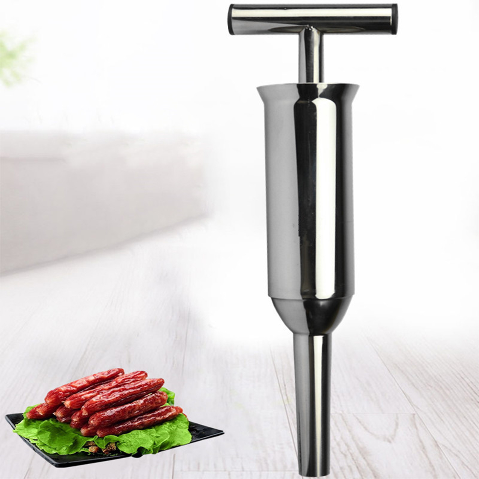 Travelwant Manual Sausage Maker Meat Stuffer Filler Hand Operated