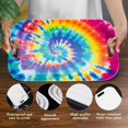 thumbnail image 3 of Serving Trays with Handles, 14.5 x 9.8 inch Rectangular Plastic Tray for Restaurant, Kitchen, Tie-Dye Colorful Spiral Patterns, 3 of 6