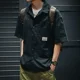 thumbnail image 5 of Camisa de hombre estética vintage verde camisas para hombre manga corta ropa cargo social xxl trendyol moda 2024 con cuello normal, 5 of 5