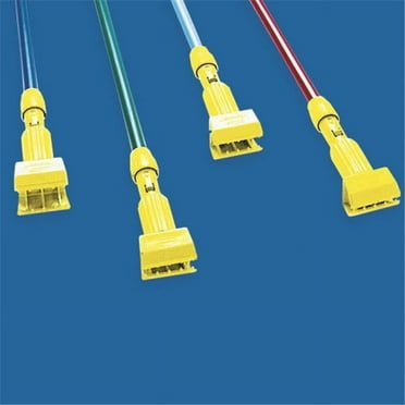 Rubbermaid Commercial Products  Clamp Wet Mop Handle - Yellow/Gray - 60in. Aluminum Handle