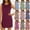 Black, variant on Fashion Women's Casual Print Comfortable Sleeveless Round-Neck Solid Dress Blue M