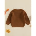 thumbnail image 5 of aturustex Little Boys Girls Thanksgiving Sweater 3M-5T Toddler Warm Long Sleeves Knitted Pullover Casual Letter Embroidery Jumpers Infant Thick Chunkys Loose Casual Daily Fall Winter Clothes, 5 of 7