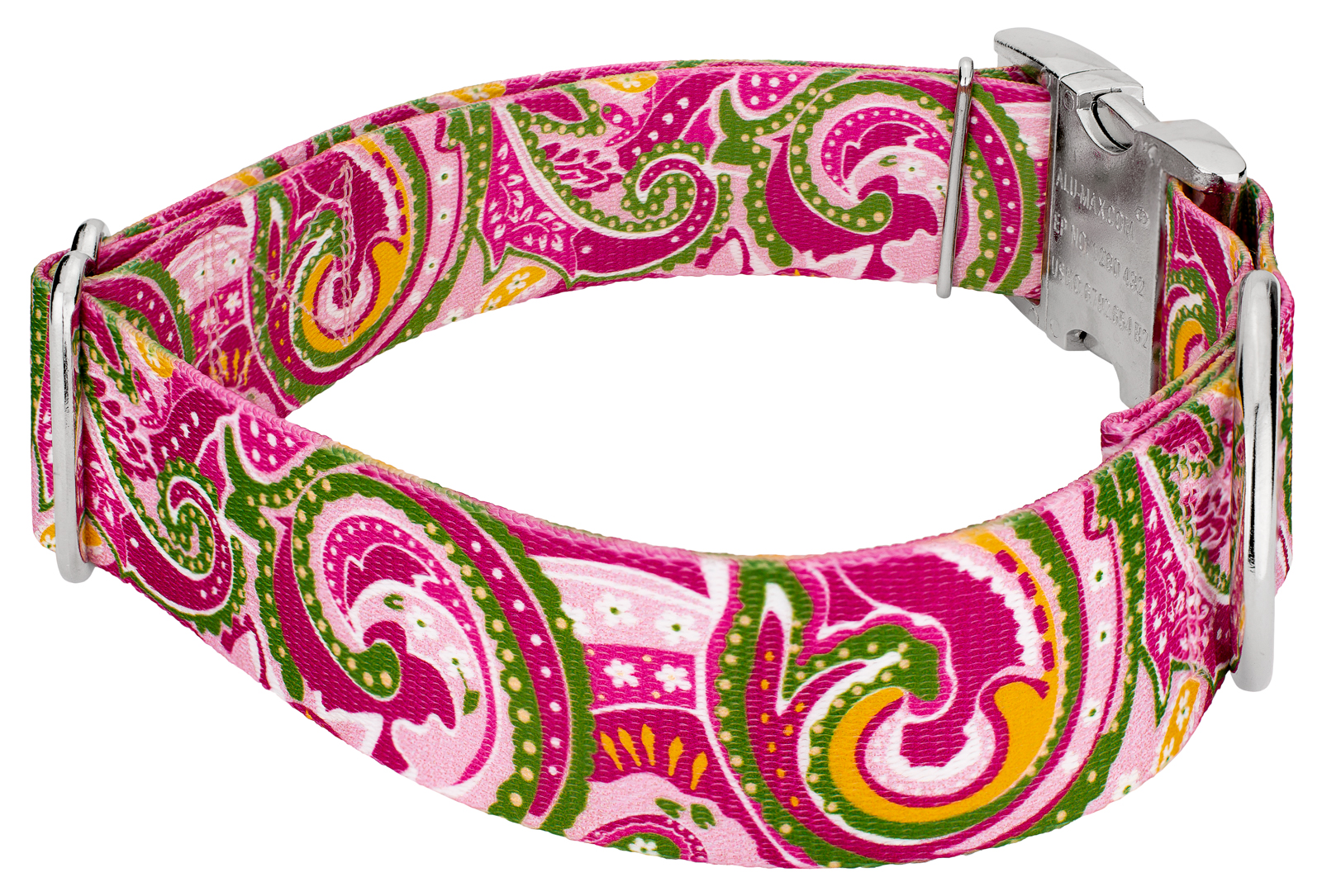 Country Brook Petz® 1 1/2 inch Premium Pink Paisley Dog Collar, Medium - image 6 of 10