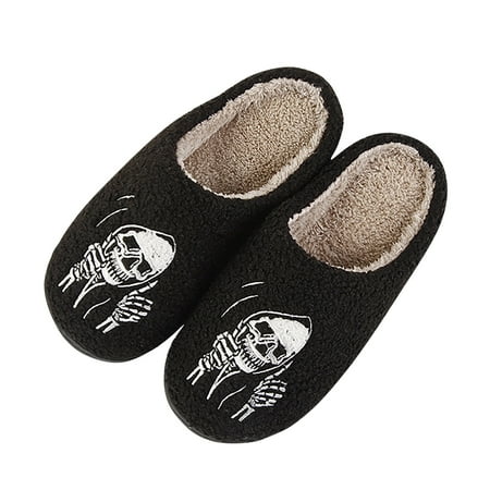 

Xboschi Womens Slippers Couples Winter Fashion Pattern Slippers For Men And Women Comfortable Home Warm Slippers