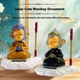 thumbnail image 6 of Solar Little Monk Creative Car Ornaments Dashboard Decoration Chinese Style Buddhism Lucky Ornament Auto Interior Accessories, 6 of 9