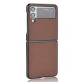 thumbnail image 3 of Case for Samsung Galaxy Z Flip 4 5G (2022), Classic PU Leather Back Cover Drop Protective Shell Slim Fit Shockproof Phone Case Cover for Samsung Galaxy Z Flip 4 - Brown, 3 of 7