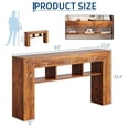 thumbnail image 2 of 63" Long Entryway Console Table, Sofa Table with Storage Shelves, Wooden Entry Foyer Table, Behind Couch Table for Living Room, Hallway, Brown, 2 of 8