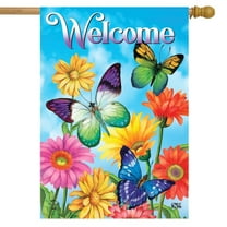 Briarwood Lane Fluttering Butterflies Spring House Flag