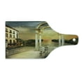 thumbnail image 2 of Fantasy Cutting Board, Surreal Bridge Gateway with Ornaments Enchanted Woods Land, Decorative Tempered Glass Cutting and Serving Board, Wine Bottle Shape, White Pale Yellow Green, by Ambesonne, 2 of 5