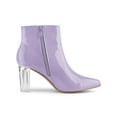 thumbnail image 3 of Unique Bargains Bottines à Talon Bloc à Bout Pointu à Talon Transparent pour Femmes, 3 of 7