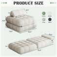 thumbnail image 2 of Erinnyees Foldable Futon Sofa Bed Single Size, Portable Sleeper Chair, Floor Mattress & Lounge Couch, Includes Pillow for Living Room, Bedroom, Apartmen,White, 2 of 7