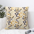 thumbnail image 6 of Rateoe Snake And Floral Pattern Throw Pillow Cover Premium Pillow Stuffer Sham Square for Decorative Cushion Bed Couch Sofa(Pillow insert not included), 6 of 8