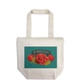 thumbnail image 1 of Portland, Oregon, Rose, Letterpress, Contour (100% Cotton Canvas Reusable Tote Bag), 1 of 3