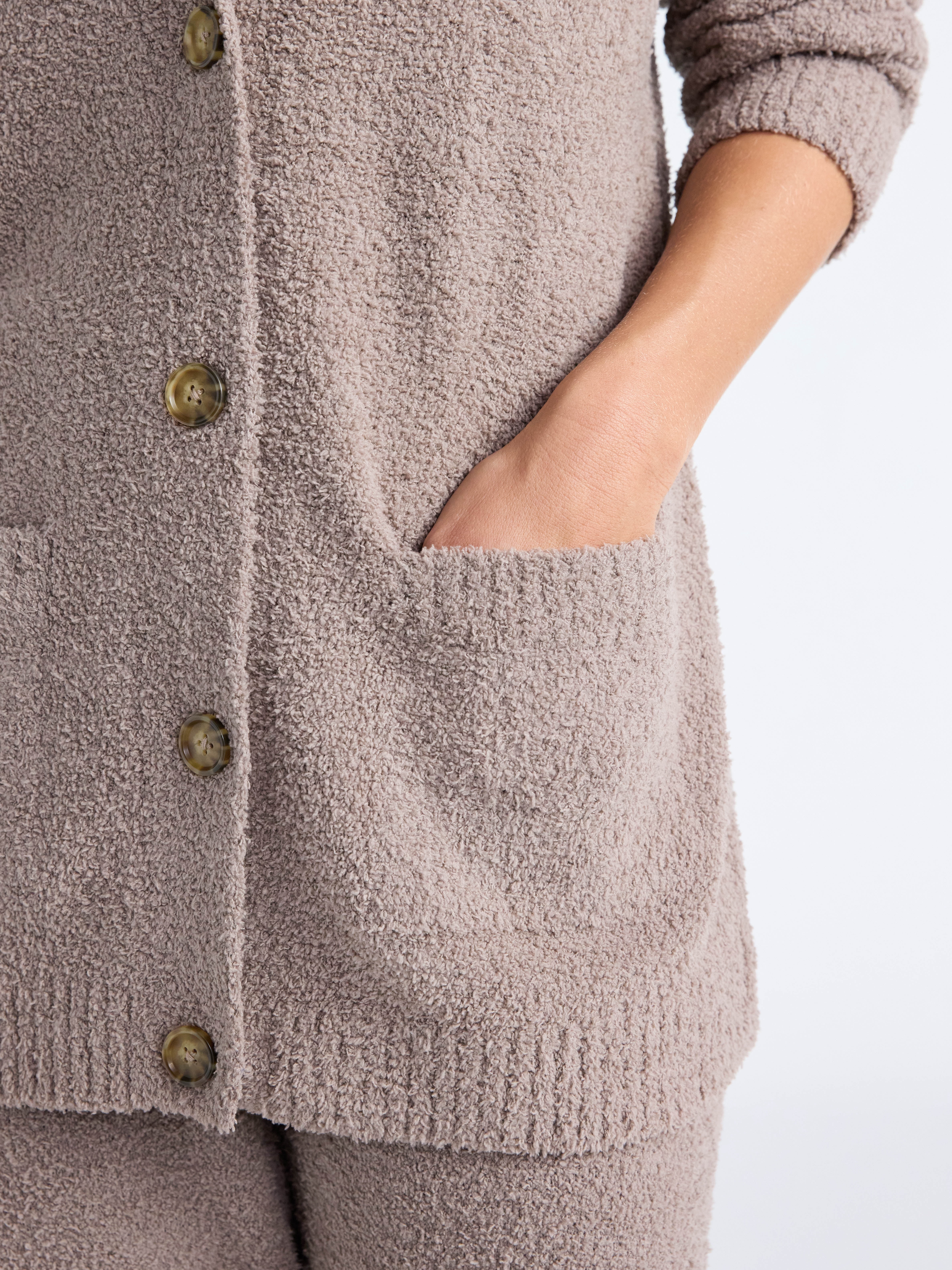 Joyspun Women's Fuzzy Front Pocket Cardigan, Sizes XS-3X