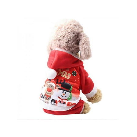Dogs Christmas Jumpers Funcee Pet Cat Santa Costume Dog Christmas Coat Outfit Jumpsuit Clothes Hoodie Jumper ()