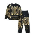thumbnail image 2 of Goofa Happy New Year 2024 (5) Printed Women’s 2 Piece Pajama Set Super,Pajamas Women's Long Sleeve Sleepwear Soft Button Down Loungewear Pjs Lounge Set Nightwear-, 2 of 9