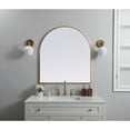 thumbnail image 2 of Metal Frame Arch Mirror 33x36 Inch in Brass, 2 of 3