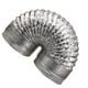 thumbnail image 2 of WORGEOUS Manguera de conducto de papel de aluminio grueso de 1 pieza, 2 m, tubo de admisión de aire flexible, manguera de ventilación de escape para ventilación HVAC, 80 mm de diámetro (plateado), 2 of 9