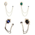 thumbnail image 5 of Chain Collar Lapel Pin Men's Brooch Suit Pin Badge with Chains Brooch Buckles for Men Shirt Collar Pin Chain Brooch, 5 of 8