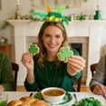 thumbnail image 5 of DwellJoy St. Patrick's Day Headband with Shamrocks, Irish Party Hair Accessory for Adults & Kids, Green Festival Parade Costume Props, 5 of 6