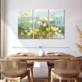 thumbnail image 3 of Elephant Stock Field Of Poppies Bright Wall Art - Horizontal Multi Panel Canvas - Living Room Wall Decor - Floral And Botanical Multi Panel - Blue And Gray Decor By Danhui Nai - 57" x 36", 3 of 8
