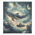 thumbnail image 6 of Yayeee Magnetic Dishwasher Cover for The Front Decoration Home Kitchen Machine Sticker Protector, Beige Floating Whale, 6 of 6