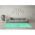 thumbnail image 3 of Ahgly Company Indoor Round Abstract Turquoise Blue Modern Area Rugs, 5' Round, 3 of 4
