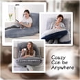 thumbnail image 2 of Full body pillow with detachable washable cover - sleep support for legs, back, neck, shoulders, and abdomen, 2 of 5