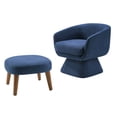 thumbnail image 5 of S-HOME Chair with Footrest and Modern Styling Perfect for Small Spaces, Corner Nooks, and Reading Comfort，Blue, 5 of 6