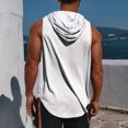 thumbnail image 3 of Men Hooded Vest Sport Basketball Gym Workout Quick Dry Loose, 3 of 8