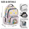 thumbnail image 4 of FKELYI Splatter Rainbow Horse Print Kids Backpack with Multi-Pockets 17 Inch Schoolbag for Elementary Student Casual Daypack Travel Rucksack Knapsack for Girls Bagpacks, 4 of 7