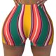 thumbnail image 2 of Balery Vertical Stripes Pantalones cortos de entrenamiento estampados para mujer, sin costuras, ajustados, para gimnasio, yoga, correr, deportes, ejercicio activo, fitness.-XX-Large, 2 of 8