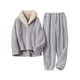 thumbnail image 1 of Conjuntos de pijamas para mujer, pijamas de mujer para estar en casa, cómodos, cálidos y suaves, conjuntos de ropa de dormir para mujer, pijamas suaves de vellón esponjoso para mujer, talla L, A, 1 of 4