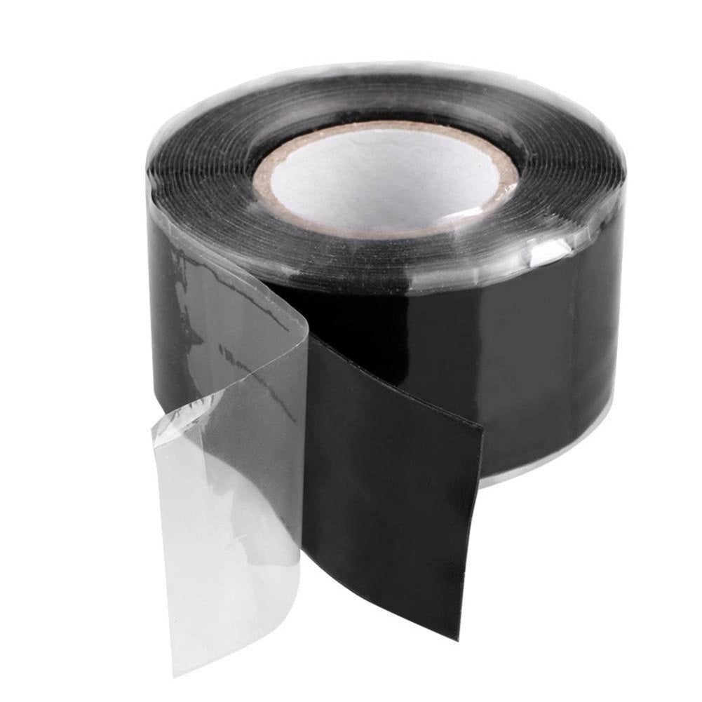 Black Useful Self-Fusing Seal Repair Emergency Rescue Silicone Rubber Tape 150CM 