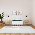 thumbnail image 2 of Woven Paths Brooklyn Iron Metal Platform Bed, Twin, White, 2 of 12