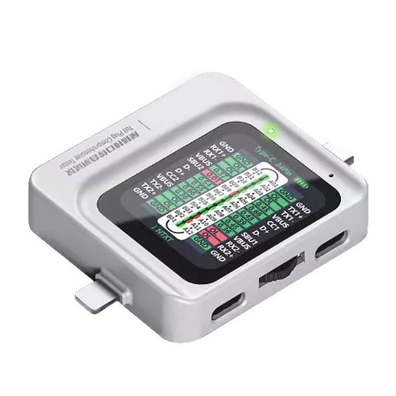 TNS360 Mobile Phone Tail Plug Comprehensive Detector 30V-5A Automatic Scanning Detection 3-in-1 for IOS TEYE-C