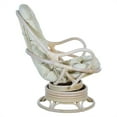 thumbnail image 4 of Lanai Rattan Swivel Rocker Chair in Linen White Fabric with White Wash Frame, 4 of 9