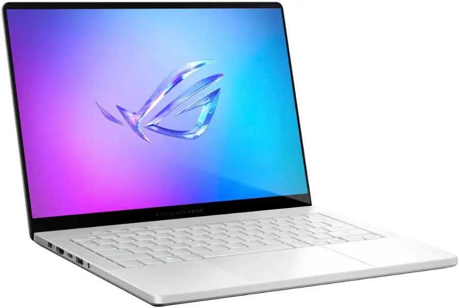 ASUS - ROG Zephyrus G14 14" OLED 3K 120Hz Gaming Laptop - AMD Ryzen 9 270 - 16GB LPDDR5X - GeForce RTX 5060 - 1TB SSD - Platinum White