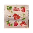 thumbnail image 2 of Vintage Strawberry Print Round Neck T-Shirt for Women, Short Sleeve, Polyester, Machine Washable, 2 of 7