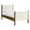 Walnut, variant on Maklaine Boucle Fabric Upholstered Twin Platform Bed in Feather Walnut