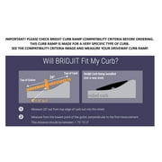 BRIDJIT Curb Ramps for 12ft Driveways, 3 Piece