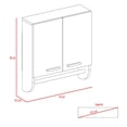 thumbnail image 5 of Gabinete Baño Blanco Madera C/2 Entrepaños Excelsior, 5 of 5