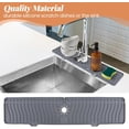 thumbnail image 3 of Gitohoni Faucet Splash Guard for Kitchen Sink, 24" Large Silicone Draining Mat Water Drip Catcher for Farmhouse, Rubber Sinks Gadgets Extender for Bar, RV, Bathroom, 3 of 7