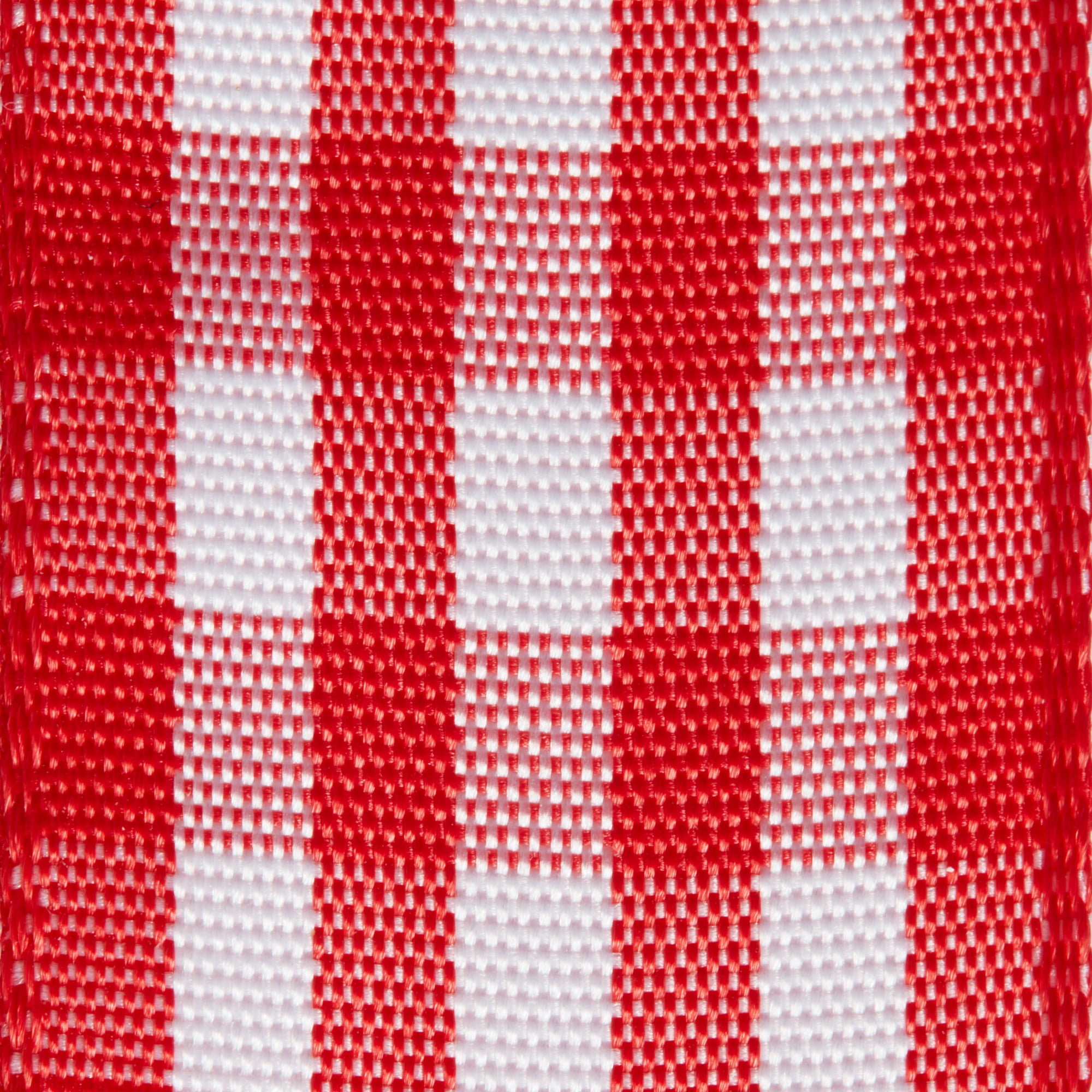 NOYI TRAXD Gingham Ribbon 25 Yard Each Roll 100% Polyester Woven Edge  (3/8-Inch, Red)