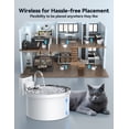 thumbnail image 4 of FeelNeedy Cat Water Fountain Stainless Steel, 118oz/3.5L Wireless Pet Fountain, Battery Operated Cat Fountain, Automatic Water Dispenser with 3 Filters for Cats and Dogs, 4 of 9