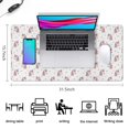thumbnail image 5 of Long Mouse Pads for Desk,White Cartoon Unicorn Star Pattern Desk Mats on Top Of Desks, Desk Mouse Pad Extra Large with 3mm Non-Slip Base and Stitched Edge for Gaming,Office,Work,Home 31.5"x15.7", 5 of 6