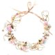 thumbnail image 1 of Artfen Guirnalda de Flores Nupcial Hecha a Mano Diadema con Lazo Corona para Dama de Honor para niños Corona para el Cabello Halo Cinta Ajustable Festivales de Boda Fiesta Cosplay, 1 of 5