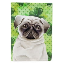 Pug Shamrocks Garden Flag