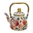 thumbnail image 1 of Tetera de esmalte, hervidor de agua caliente, diseño clásico retro, tetera resistente de 1,2 l, cafetera para cocina, hogar, oficina, agua caliente. Estilo A, 1 of 8